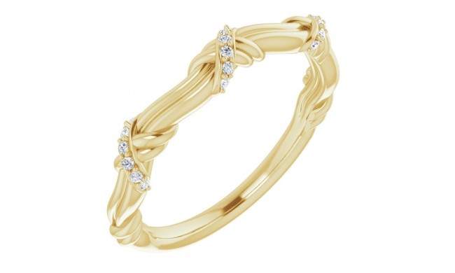 14K Yellow .06 CTW Diamond Anniversary Band