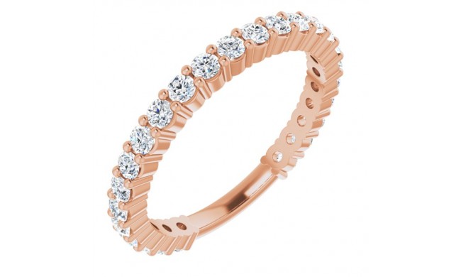 14K Rose 3/4 CTW Diamond Anniversary Band