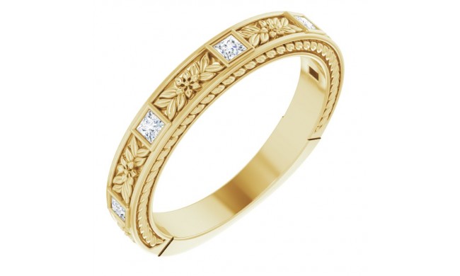 14K Yellow 1/6 CTW Diamond Anniversary Band