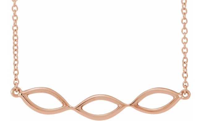 14K Rose Geometric 16-18 Necklace