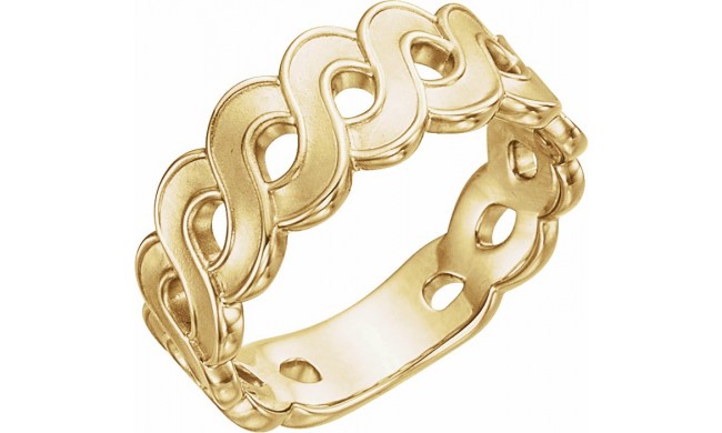 14K Yellow Infinity-Style Ring