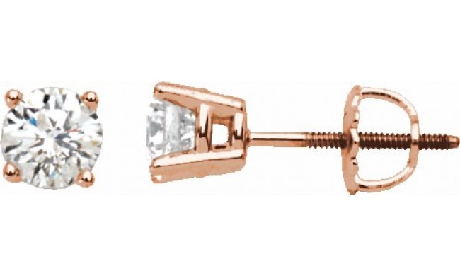 14K Rose 1/3 CTW Diamond Stud Earrings