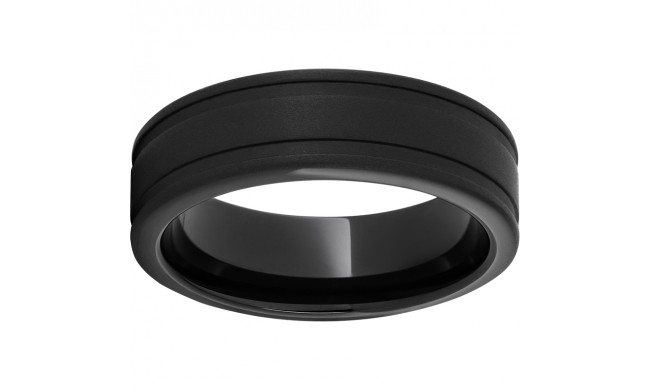 Black Diamond Ceramic Rounded Edge Band with Sandblast Finish