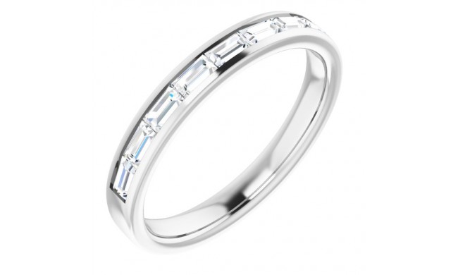 14K White 1/2 CTW Diamond Channel-Set Anniversary Band