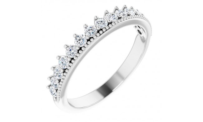 14K White 1/2 CTW Diamond Anniversary Band