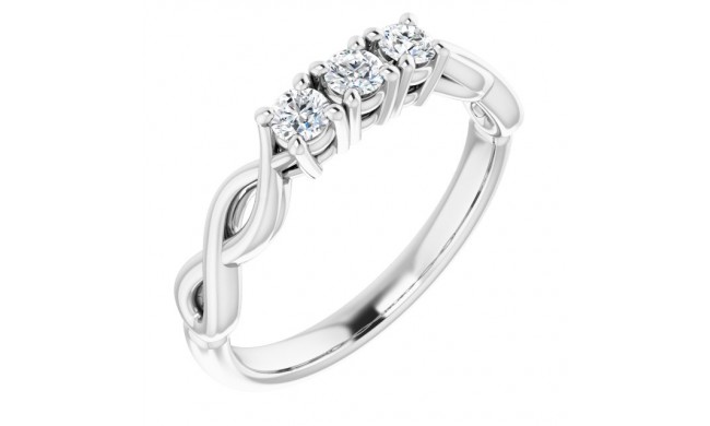 Platinum 3/4 CTW Diamond Anniversary Band