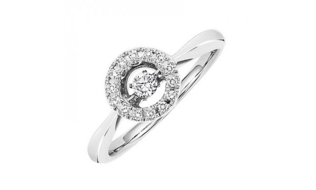 Gems One 10KT White Gold & Diamond Rhythm Of Love Fashion Ring  - 1/5 ctw