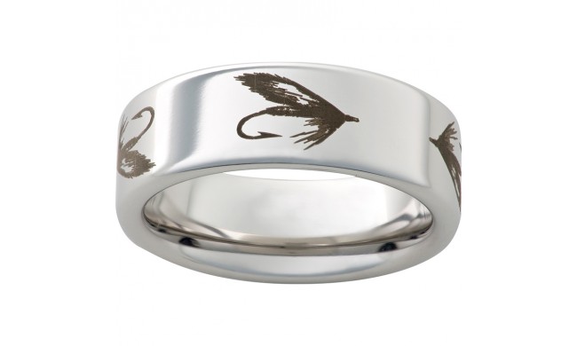 Serinium Pipe Cut Band with Fly Laser Engraving