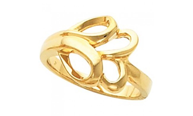 10K Yellow Freeform Ring