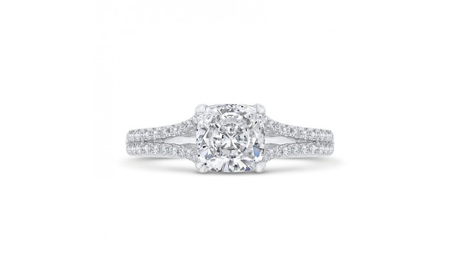Shah Luxury 14K White Gold Diamond Engagement Ring (Semi-Mount)