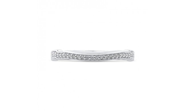 Shah Luxury Round Diamond Half-Eternity Wedding Band In 14K White Gold