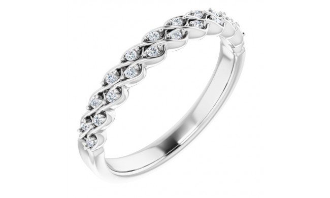 14K White 1/10 CTW Diamond Anniversary Band