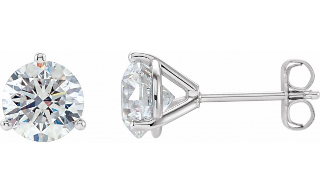 14K White 1/5 CTW Diamond Stud Earrings