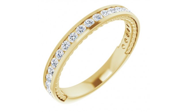 14K Yellow 1/2 CTW Diamond Anniversary Band