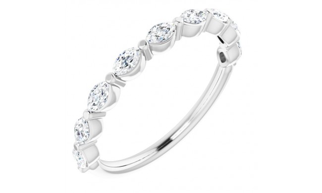 14K White 1/2 CTW Diamond Anniversary Band