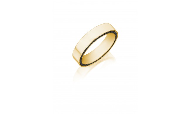 Henri Daussi 5mm Men's Wedding Band MB40 18k Gold Yellow 0.75 Ctw.