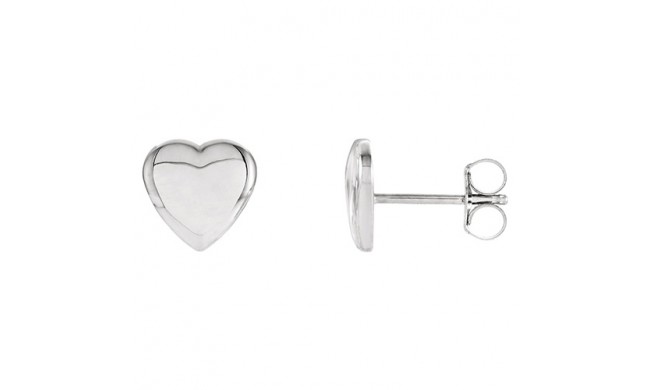 Stuller Sterling Silver Heart Stud Earrings