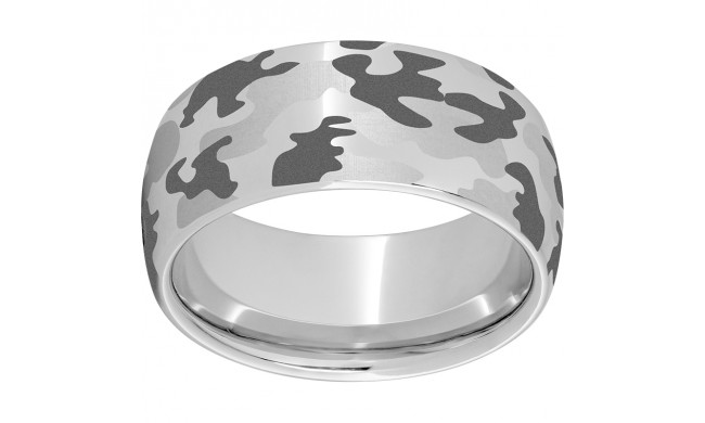 Serinium 10mm Domed Band with Camo Laser Engraving