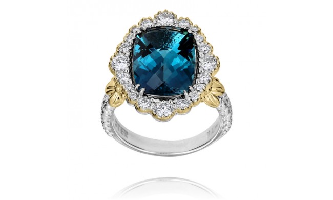 Vahan 14k Gold & Sterling Silver London Blue Topaz Ring