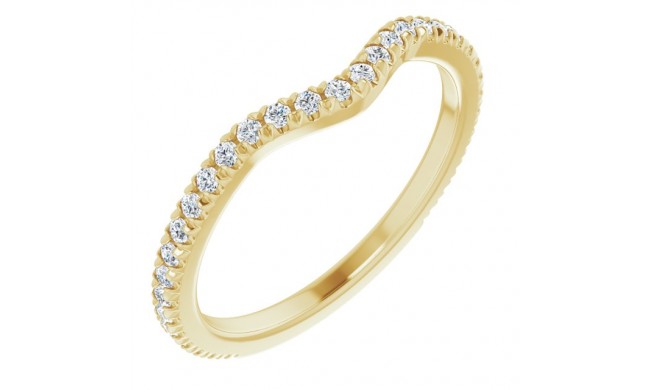 14K Yellow 1/3 CTW French-Set Matching Diamond Band