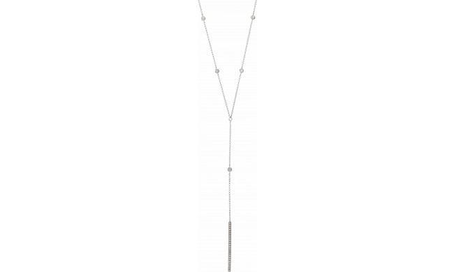 14K White 1/3 CTW Diamond Y 15-17 Necklace