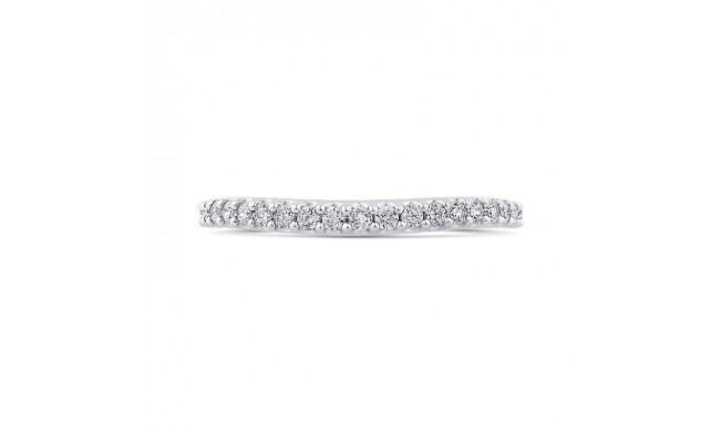 Shah Luxury Round Half-Eternity Diamond Wedding Band In 14K White Gold