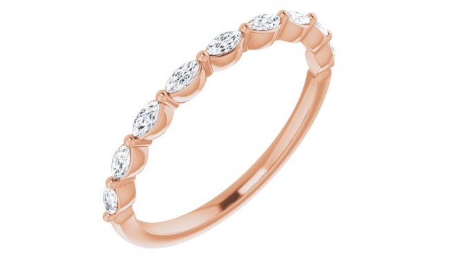 14K Rose 1/4 CTW Diamond Anniversary Band