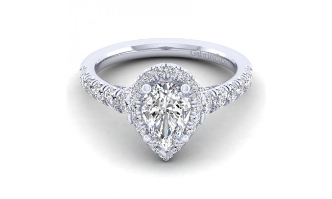 Gabriel & Co. 14k White Gold Entwined Halo Engagement Ring