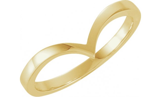 18K Yellow V Ring