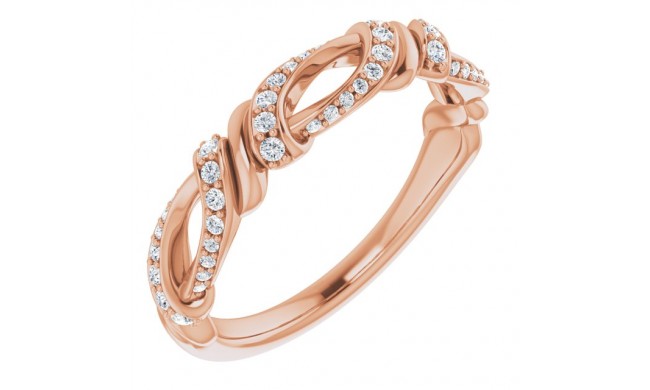 14K Rose 1/5 CTW Diamond Anniversary Band