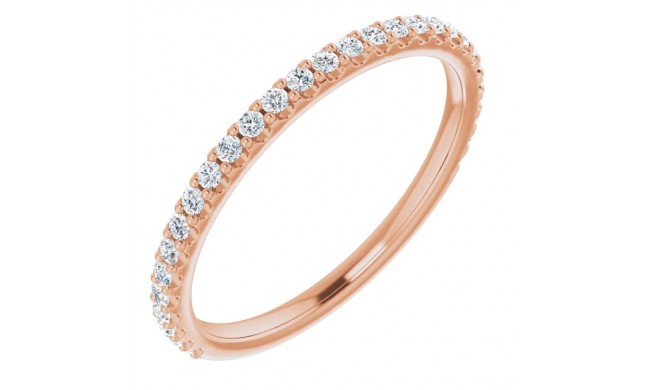 14K Rose 1/4 CTW Diamond Anniversary Band