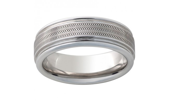 Serinium Rounded Edge Band with Illusion Laser Engraving