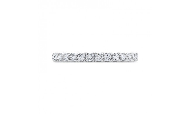 Shah Luxury 14K White Gold Round Diamond Half-Eternity Wedding Band