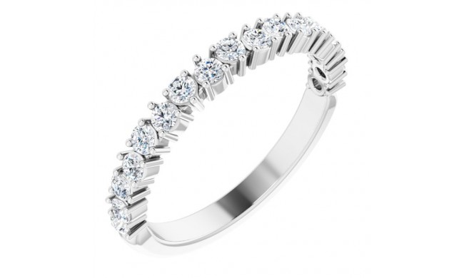 14K White 1/2 CTW Diamond Anniversary Band