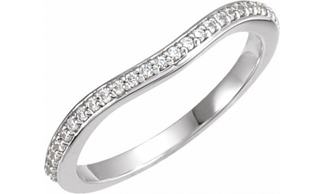 14K White 1/10 CTW Diamond #1 Band for 5.5 mm Square Engagement Ring
