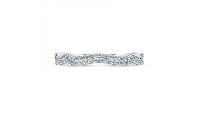 Shah Luxury 14K White Gold Round Diamond Wedding Band