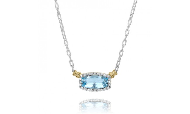 Vahan 14k Gold & Sterling Silver Sky Blue Topaz Necklace