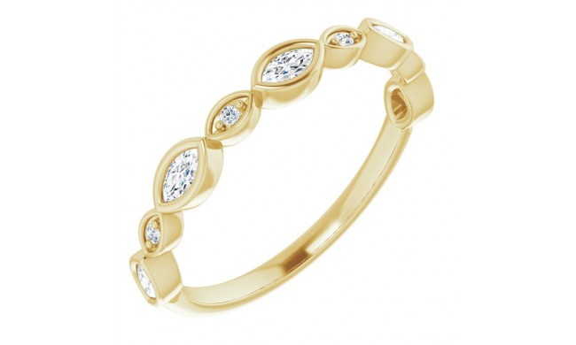 14K Yellow 1/4 CTW Diamond Anniversary Band