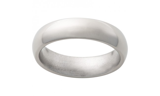 Titanium Domed Band with Polish Finish