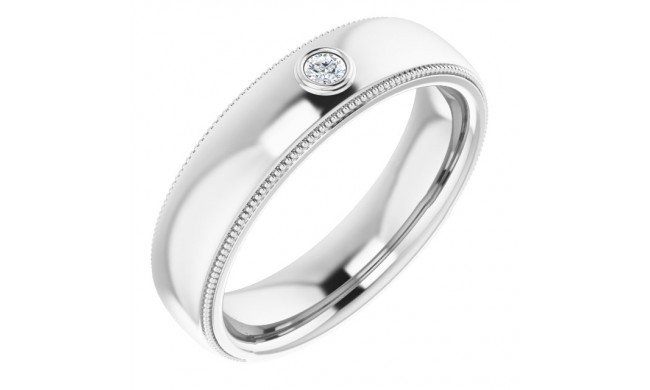 14K White .06 CTW Diamond Ring