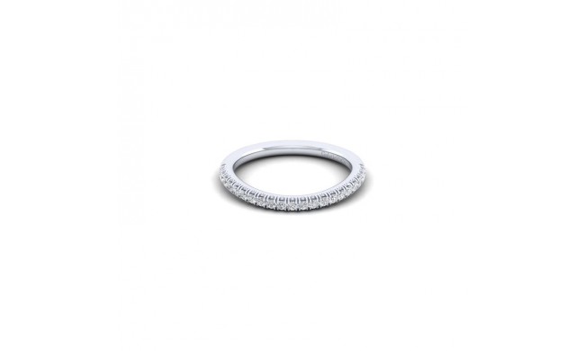 Gabriel & Co. 14k White Gold Contemporary Curved Wedding Band