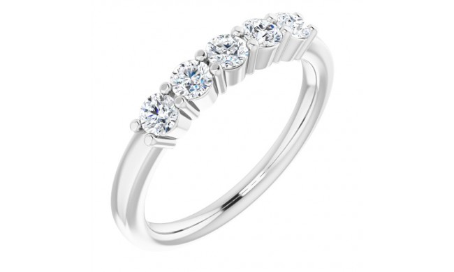 14K White 1/2 CTW Diamond Anniversary Band