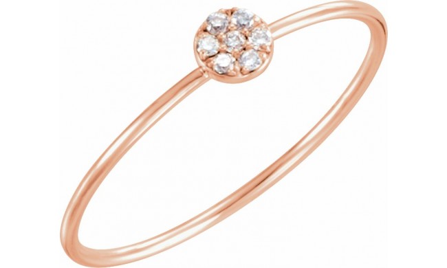 14K Rose .04 CTW Diamond Petite Circle Ring