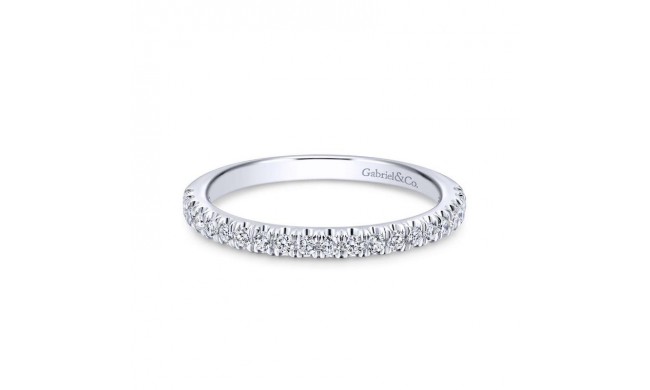 Gabriel & Co. 14k White Gold Contemporary Anniversary Wedding Band