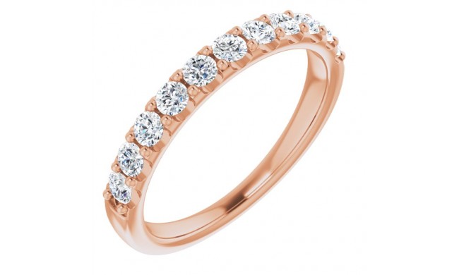 14K Rose 1/2 CTW Diamond Anniversary Band