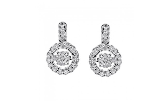 Gems One Mix Metal W-Gold Silver Diamond (1/6Ctw) Earring