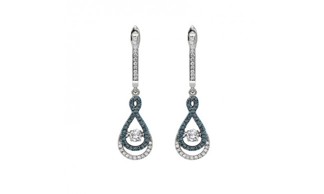 Gems One 14KT White Gold & Diamond Rhythm Of Love Fashion Earrings  - 1/2 ctw