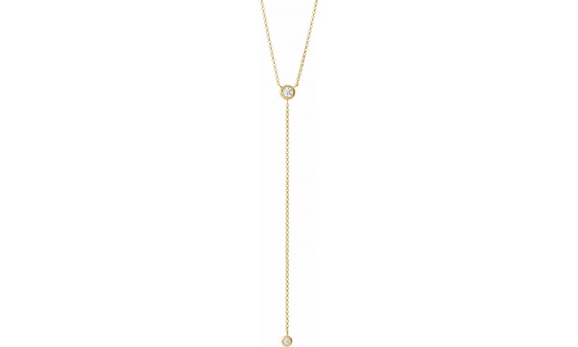 14K Yellow 1/5 CTW Diamond Y 15-17 Necklace