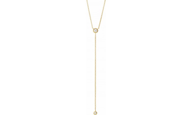 14K Yellow 1/5 CTW Diamond Y 15-17 Necklace