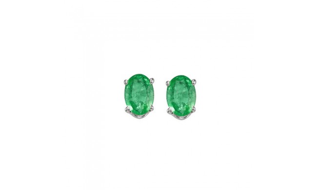 Gems One 14Kt White Gold Emerald (1 Ctw) Earring